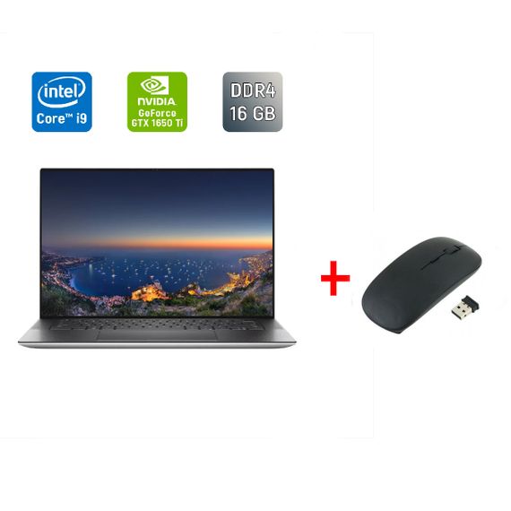Ігровий ноутбук Dell XPS 15 9500 / 15.6" (1920x1080) IPS / Intel Core i9-10885H (8 (16) ядер по 2.4 - 5.3 GHz) / 16 GB DDR4 / 512 GB SSD / nVidia GeForce GTX 1650 Ti, 4 GB GDDR6, 128-bit / WebCam / Windows 10 б/в + Подарунок Бездротова миша / USB
