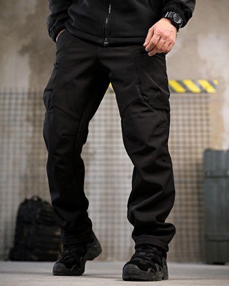 Тактичні штани софтшел DRAFT висока талія чорні ВТ7615