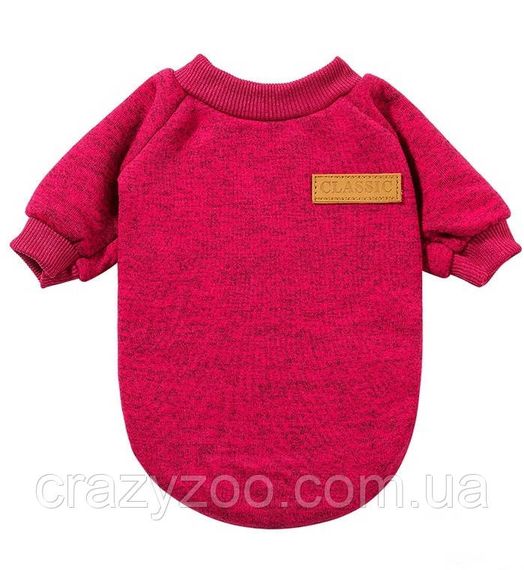 Кофта для собак та котів EcoToys Rose M ряба малинова A: 30 см B: 37 см C: 24 см 7137