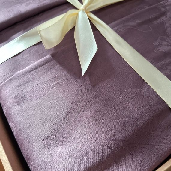 Комплект постельного белья SoundSleep Jacquard Nonpareil Dry rose сатин-жаккард Двуспальный Евро 200х220 см сухая роза | Зображення 3