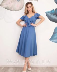 Платье для женщин цвет голубой FI_000607