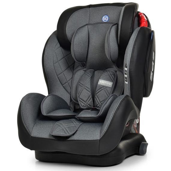 Автокрісло ME 1057 BASTION Dark Gray дитяче, група 1-2-3, isofix, темно-сірий, льон+шкіра.