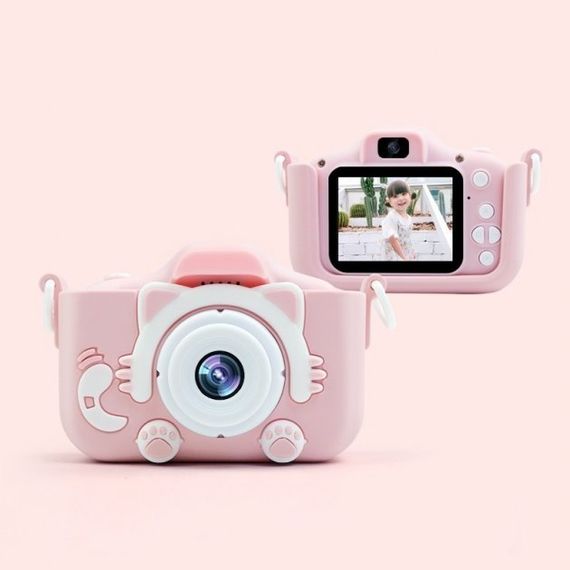 Протиударний цифровий дитячий фотоапарат іграшка, відеокамера Котик Smart Kids Camera 3 Series | Зображення 1