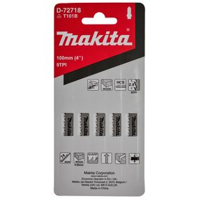 Набор полотен HCS для лобзика по дереву 100 мм Makita D-72718 (5 шт)