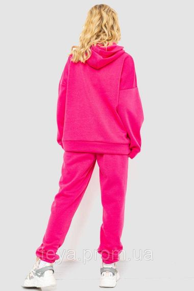 Спортивный костюм женский на флисе, цвет розовый,  размер XXL-XXXL FA_008426 | Зображення 3