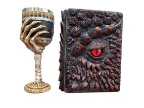 Подарунковий набір Келих 3D Рука з Черепами та Блокнот 3D «Око Пламінного Дракона»