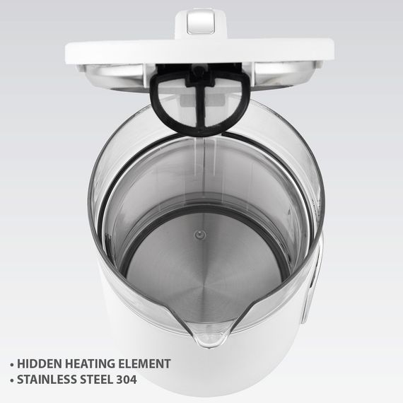 Электрочайник Maestro MR-023-WHITE, 1.7 л, 2200 Вт, с регулировкой температуры | Зображення 2