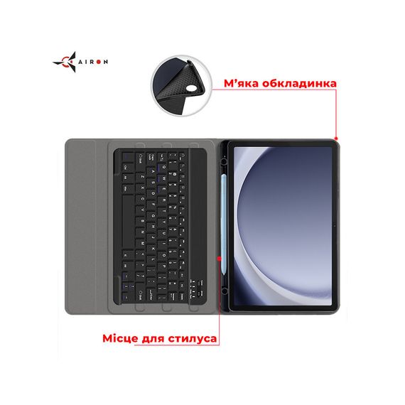 Чохол до планшета AirOn Premium Samsung Galaxy Tab A9 Plus 11'' 2023 + Bluetooth Keyboard (4822352781115) | Зображення 5