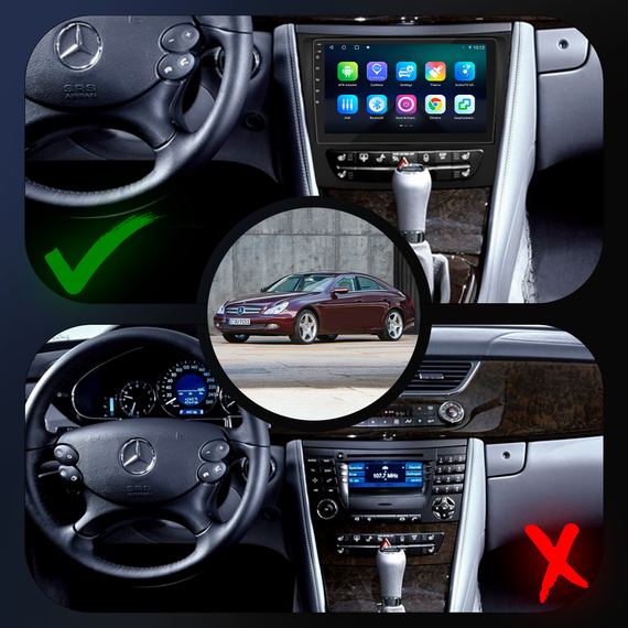 Штатная магнитола Lesko для Mercedes-Benz CLS I (C219) Рестайлинг 2008-2010 9" 4/64Gb/ 4G/ Wi-Fi/ CarPlay | Зображення 1