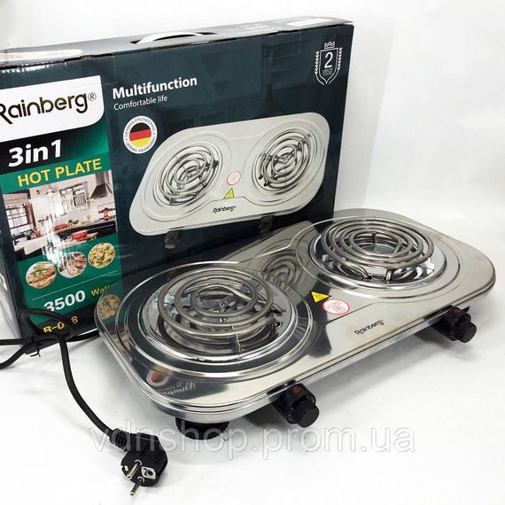Переносна настільна електроплита Rainberg, Плита для приготування страв, Електрична плитка на стіл JM-37 | Зображення 8