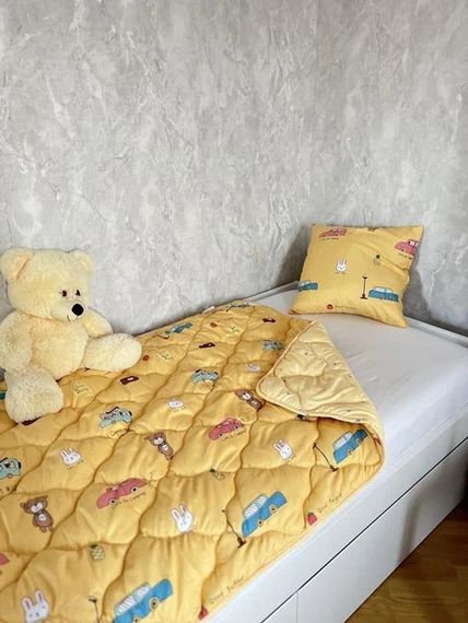 Ковдра закрита з подушкою дитяча Arda 21794 105х135 см жовта | Зображення 2
