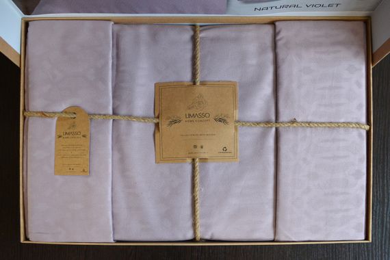 Постельное белье Limasso Jacquard Ranforse 200 х 220 см Catena Natural Violet | Зображення 3