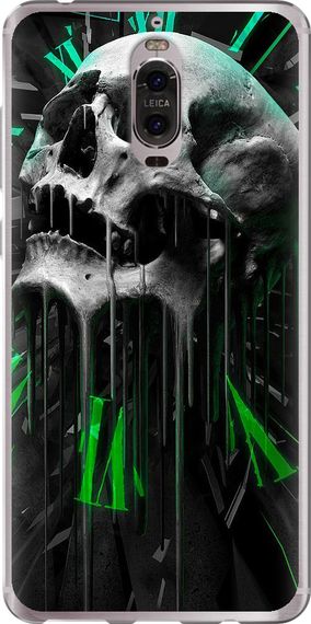 Чехол на Huawei Mate 9 Pro Череп-часы "4100u-819-17620"
