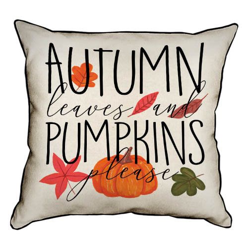 Подушка з мішковини Autumn and pumpkins 45x45 см (45PHB_24S007)
