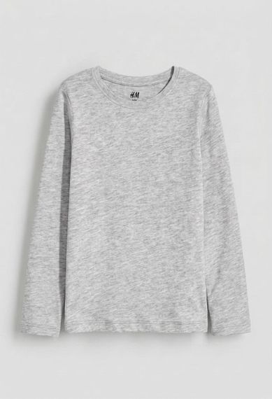 Дитячий лонгслів для хлопчика H&M 98-104 см Сірий (0575D)