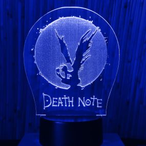 Акриловый светильник-ночник Тетрадь Смерти синий tty-n000301