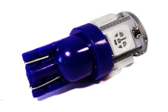 Светодиодная лампа AllLight T10  5 диодов 5050 W2,1x9,5d 12V BLUE | Зображення 1