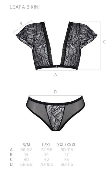 Комплект Passion LEAFA BIKINI ECO Чорний S/M | Зображення 7