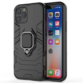 Чехол бампер Primolux Ring Armor для Apple iPhone 12 Pro Max - Black