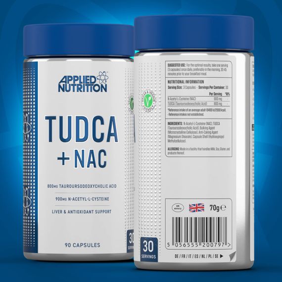 Комплекс для поддержки печени Applied Nutrition TUDCA + NAC 90 CAPSULES | Зображення 2