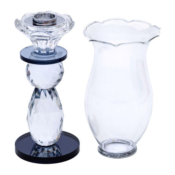 Подсвечник стеклянный 7×29 см подсвечник декоративный бокал на ножке HP-4-2M | Зображення 2