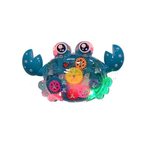 Музыкальная игрушка "Мистер Крабс" ТК 41772 WToys, на укр.яз., звук, свет, колесо свободного хода, в коробке (6946615047815) Голубой | Зображення 2