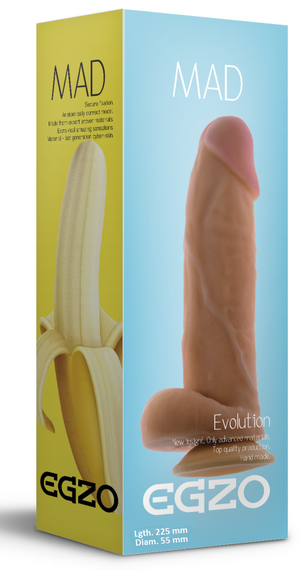 Фалоімітатор EGZO Ciberskin DS011 (22,5 см х 5,5 см) Sex Aura | Зображення 4