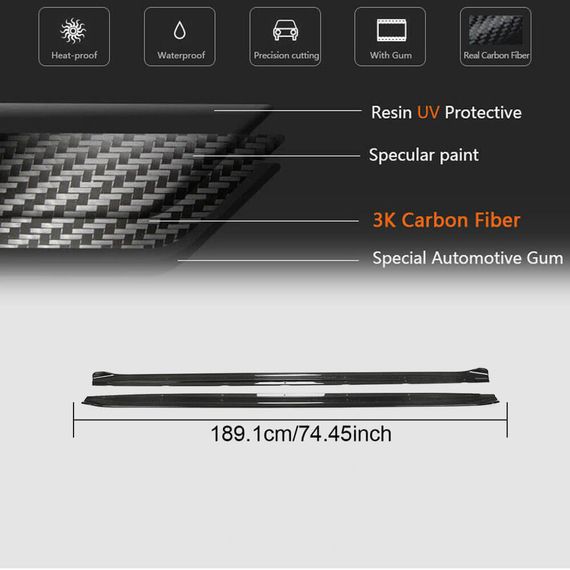 Боковые Пороги (для S3 SD, Карбон) для Ауди A3 2020- гг | Зображення 4