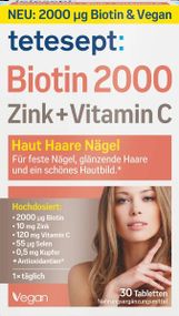 Витамины Tetesept Biotin 2000 Тетесепт Биотин 2000 для волос, ногтей, кожи