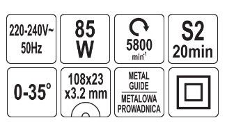 Верстат для заточування ланцюгів 85Вт YATO Польша YT-84990 | Зображення 7