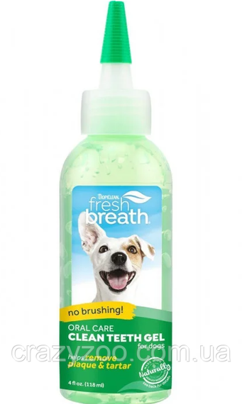 Гель для ухода за полостью рта для собак TropiClean Fresh Breath Clean Teeth Gel 118 мл 001008 | Зображення 1