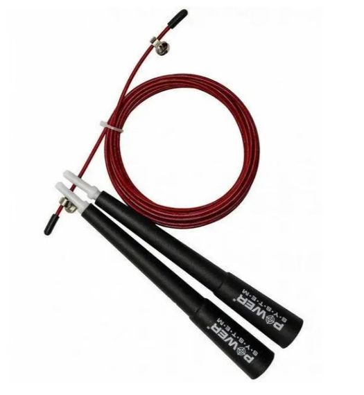 Скакалка швидкісна Power System PS-4033 Crossfit Jump Rope Red 2,8 м (PS-4033_Black-Red) | Зображення 3