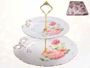 Фруктовниця двоярусна 15,3см/22,2см Бант 308400 S&T