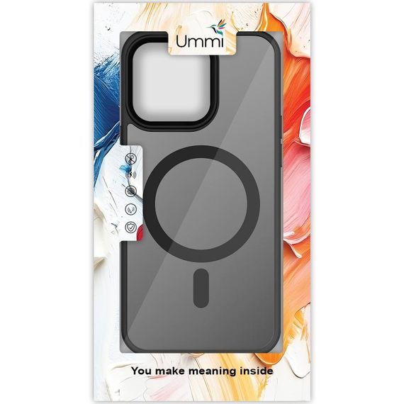 Чехол Ummi Colorful with MagSafe для Apple iPhone 15 Pro Max (6.7") Черный / Black | Зображення 4