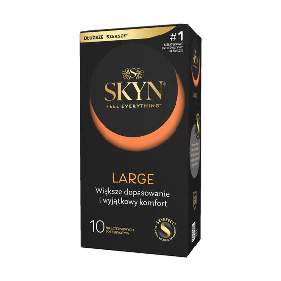 Безлатексні преміум-презервативи SKYN Large 10 шт, збільшений розмір Sex Aura