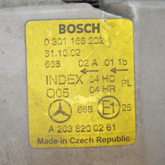 Фара передня права Mercedes C-Class W203 2000-2007 Фара права Мерседес в203 A2038200261 0301166202 | Зображення 6