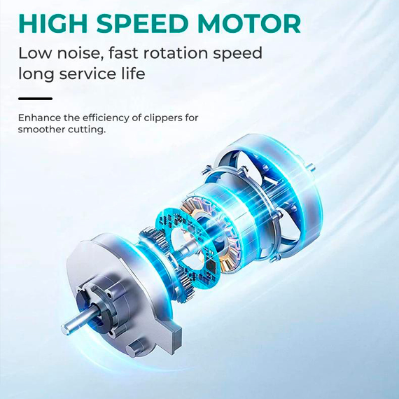 Аккумуляторная машинка для стрижки VGR V-273 GREEN, 6 насадок, 8000 RPM, 3000 mAh, LED дисплей | Зображення 5