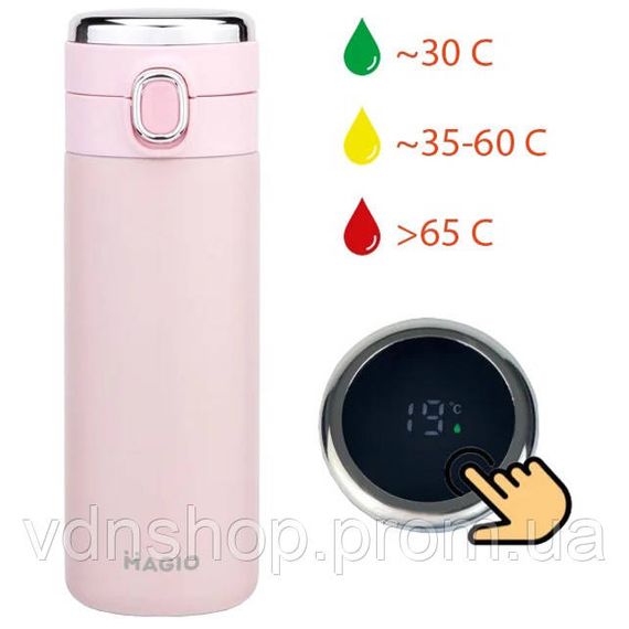 Термос з інтелектуальним дисплеєм температури MG-1047P 400 мл, Термос для питної води туристичний UQ-69 | Зображення 9