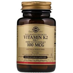 Вітамін K Solgar Natural Vitamin K2 100 mcg 50 Veg Caps