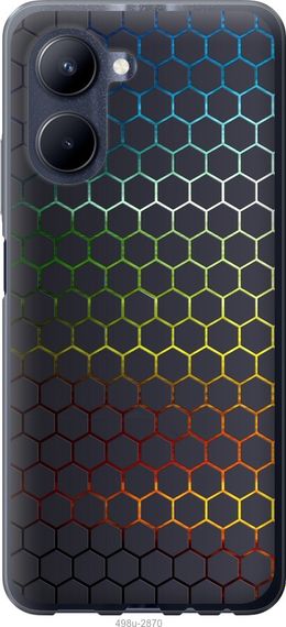 Чехол на Realme C33 Переливающиеся соты "498u-2870-17620"