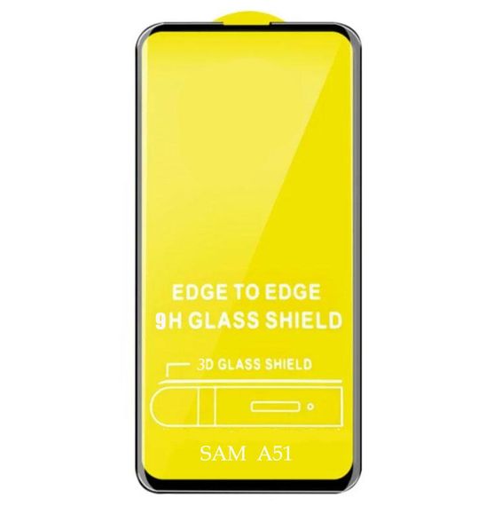 Защитное стекло Full Glue для телефона Samsung Galaxy A51 (SM-A515) - Black