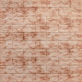 Декоративна 3D панель самоклейка 700х770х5мм Мармур червоний (цегла) (063) SW-00000035
