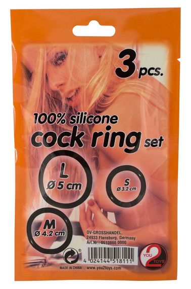 Эрекционные кольца - Silicone Cock Ring Set, 3 шт. sexstyle