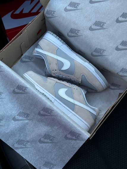 Женские кроссики SB Dunk Low PRM Grey Beige Suede , Вьетнам , весна/лето/осень | Зображення 7