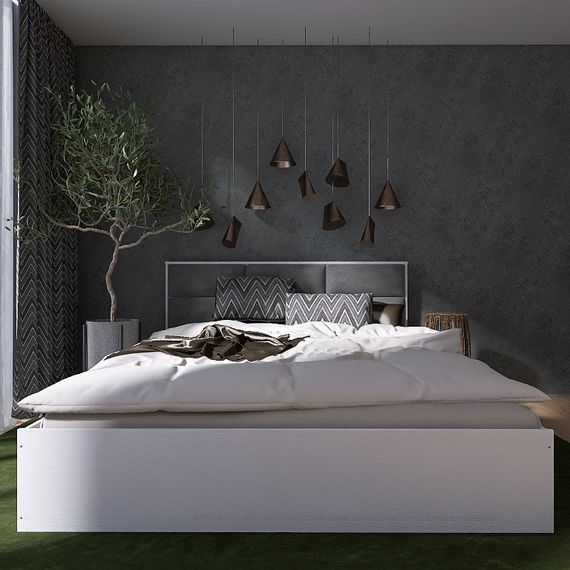 Ліжко двоспальне Еверест КЛ-1400 Лайт (ламельний каркас) 140х200 см Німфея Альба (EVR-4652) | Зображення 4