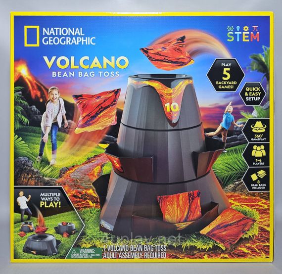 Развивающий набор для игры в корнхол Вулкан National Geographic Volcano Bean Bag Toss Backyard Game Set | Зображення 6