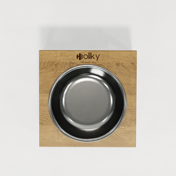 Миска на подставке для кошек и маленьких собак Hollky Base Solo S (1 × 0,45 л) Solo S-18187-WHNT | Зображення 6