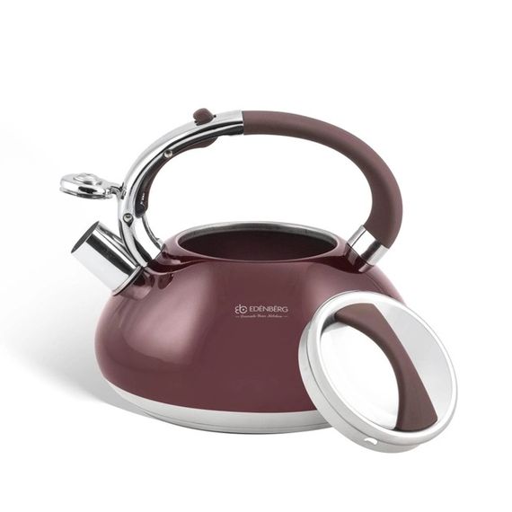 Чайник зі свистком Edenberg EB-2452-Burgundy 3 л бордовий | Зображення 2