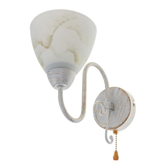 Бра настенное накладное классическое BKL-496W/1 E14 WH/G