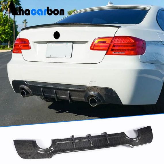 Дифузор заднього бампера V2 (для E92/E93 M-Sport, Карбон) для BMW 3 серія E-90/91/92/93 2005-2011 рр